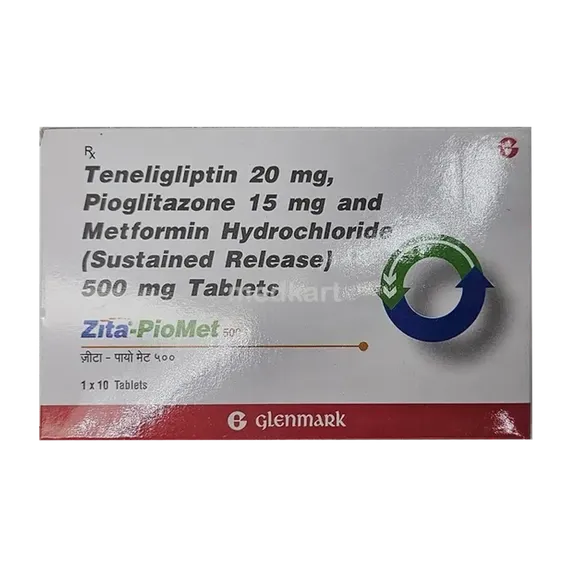 zita pio met 500mg tablet 10's